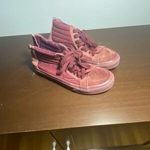 Vans Maroon High-Top Sneakers